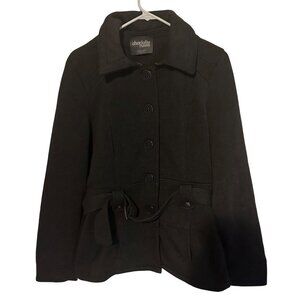 Charlotte Russe gray belted button up coat size XL